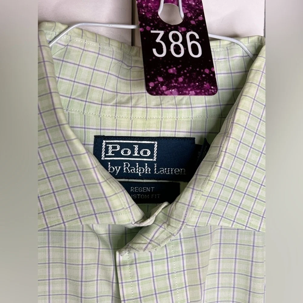 385. Polo by Ralph Lauren Regent Custom Fit Striped Poplin Shirt 16-32/33